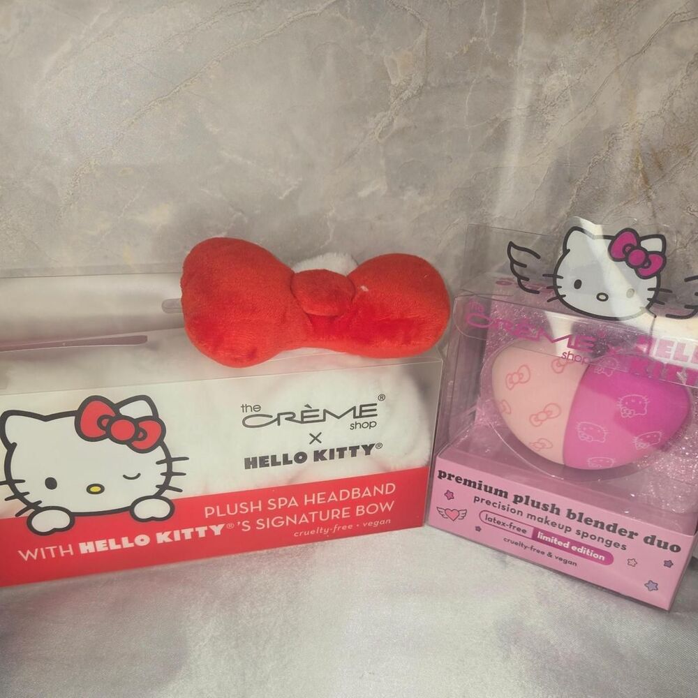 Hello Kitty Creme Shop makeup sponges and headband set